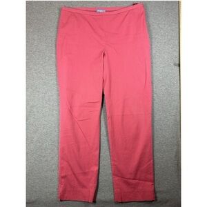J McLaughlin Coral Pink Womens Ankle Slim Stretch Side Zip Pants, 6